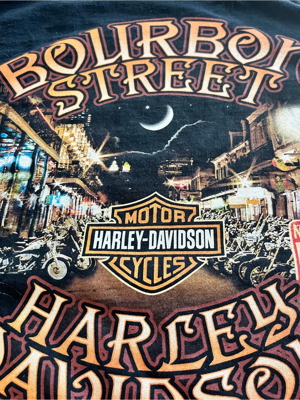 Harley-Davidson 2012 Black  Hard Core Mohawk Skull Bourbon Street Tee Size Small - Picture 7 of 15